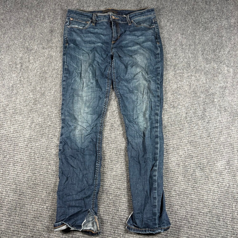 Joe's Jeans Skinny Women 29 Blue Good Distressed Hem Stretch Denim